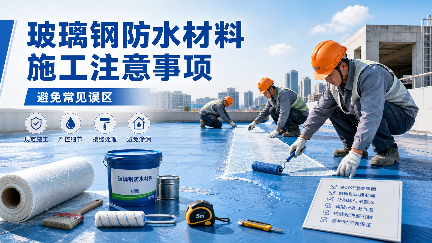 玻璃钢防水材料施工注意事项，避免常见误区 丽江 版